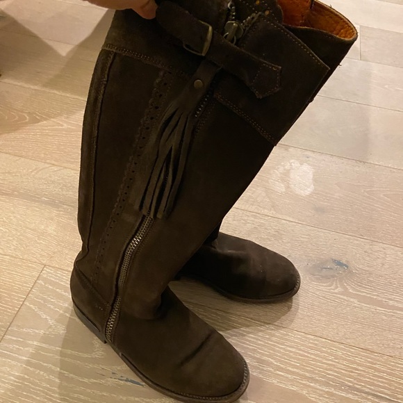 ASO Kate Middleton. Really Wild Brown Suede Spanish Boots Size 37 - Picture 5 of 10